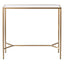Chloe Rippled Glass Console Table - Small Gold