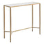 Chloe Rippled Glass Console Table - Small Gold