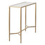 Chloe Rippled Glass Console Table - Small Gold