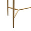 Chloe Rippled Glass Console Table - Small Gold