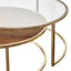 Chloe Glass and Timber Nesting Coffee Table - Gold