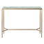 Chloe Dusty Jade Marble Console Table - Large Gold
