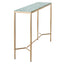 Chloe Dusty Jade Marble Console Table - Large Gold