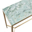 Chloe Dusty Jade Marble Console Table - Large Gold
