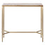 Chloe Pink Marble Console Table - Small Gold