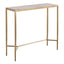 Chloe Pink Marble Console Table - Small Gold