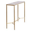 Chloe Pink Marble Console Table - Small Gold