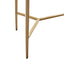 Chloe Pink Marble Console Table - Small Gold
