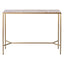 Chloe Pink Marble Console Table - Large Gold