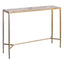 Chloe Pink Marble Console Table - Large Gold