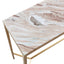 Chloe Pink Marble Console Table - Large Gold