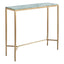 Chloe Dusty Jade Marble Console Table - Small Gold