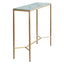 Chloe Dusty Jade Marble Console Table - Small Gold