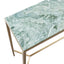 Chloe Dusty Jade Marble Console Table - Small Gold