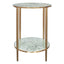 Chloe Dusty Jade Marble Side Table - Gold