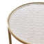 Chloe Rippled Glass Side Table - Gold