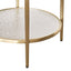 Chloe Rippled Glass Side Table - Gold