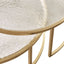 Chloe Rippled Glass Nesting Coffee Table - Gold