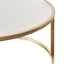 Chloe Rippled Glass Nesting Coffee Table - Gold