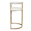 Dino Kitchen Stool with Upholstered Arms - Natural Linen