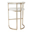 Dino Kitchen Stool with Upholstered Arms - Natural Linen