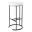 Blackley Black Iron Bar Stool - Natural Linen