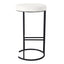 Blackley Black Iron Bar Stool - Natural Linen
