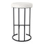 Blackley Black Iron Bar Stool - Natural Linen