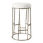 Aiden Gold Steel Bar Stool - Natural Linen