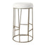 Aiden Gold Steel Bar Stool - Natural Linen