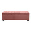 Soho Storage Bench Ottoman - Dusty Rose Velvet