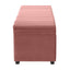 Soho Storage Bench Ottoman - Dusty Rose Velvet