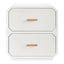 Anderson 2 Drawer Bedside Table - White