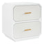 Anderson 2 Drawer Bedside Table - White
