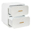 Anderson 2 Drawer Bedside Table - White