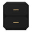 Anderson 2 Drawer Bedside Table - Black