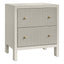 Ariana Bedside Table - Large Grey