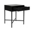 Nessa 1 Drawer Bedside Table - All Black