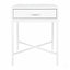 Nessa 1 Drawer Bedside Table - All White