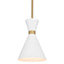 Oslo Pendant - White w Brass