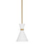Oslo Pendant - White w Brass