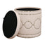 Bradshaw Round Storage Stool - Fawn Linen