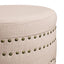 Bradshaw Round Storage Stool - Fawn Linen
