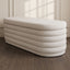 Demi Storage Bench Ottoman - Ecru Linen