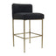 Leon Kitchen Stool - Black Vegan Leather