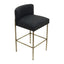 Leon Kitchen Stool - Black Vegan Leather