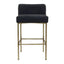 Leon Kitchen Stool - Black Vegan Leather