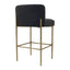 Leon Kitchen Stool - Black Vegan Leather