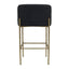Leon Kitchen Stool - Black Vegan Leather