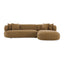 Greenwich Modular 3 Seater Sofa w Right Chaise - Chestnut
